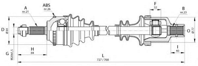 OPEN PARTS drs614000 -  Приводной вал